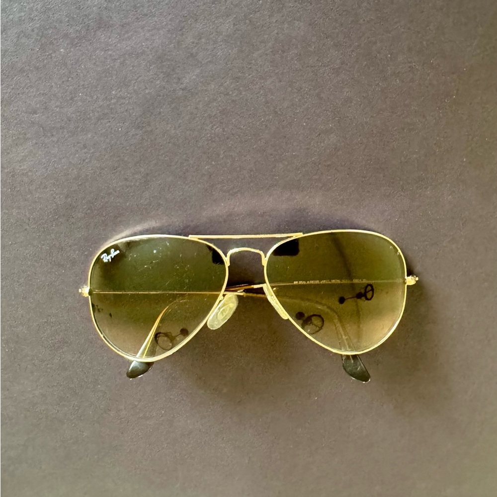 Ray-Ban Aviator Sunglasses - Gold Frame with Green Lenses